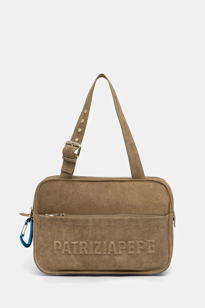 Patrizia Pepe geantă de mână din piele întoarsă