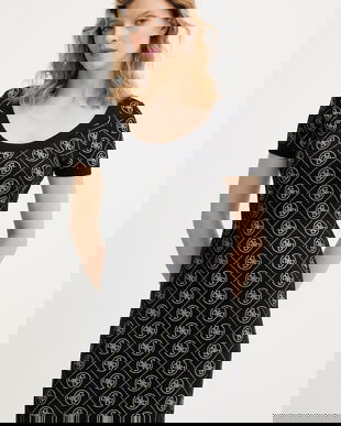 Guess rochie din amestec de lana 4G