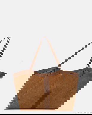 Twinset geantă de mână din piele întoarsă