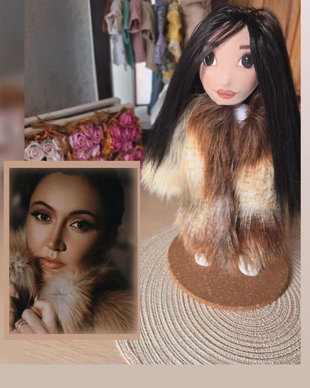 Păpușă personalizată după poză  Portret textil unic (Mini-Eu)