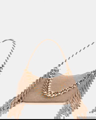 Twinset geantă de mână din piele întoarsă