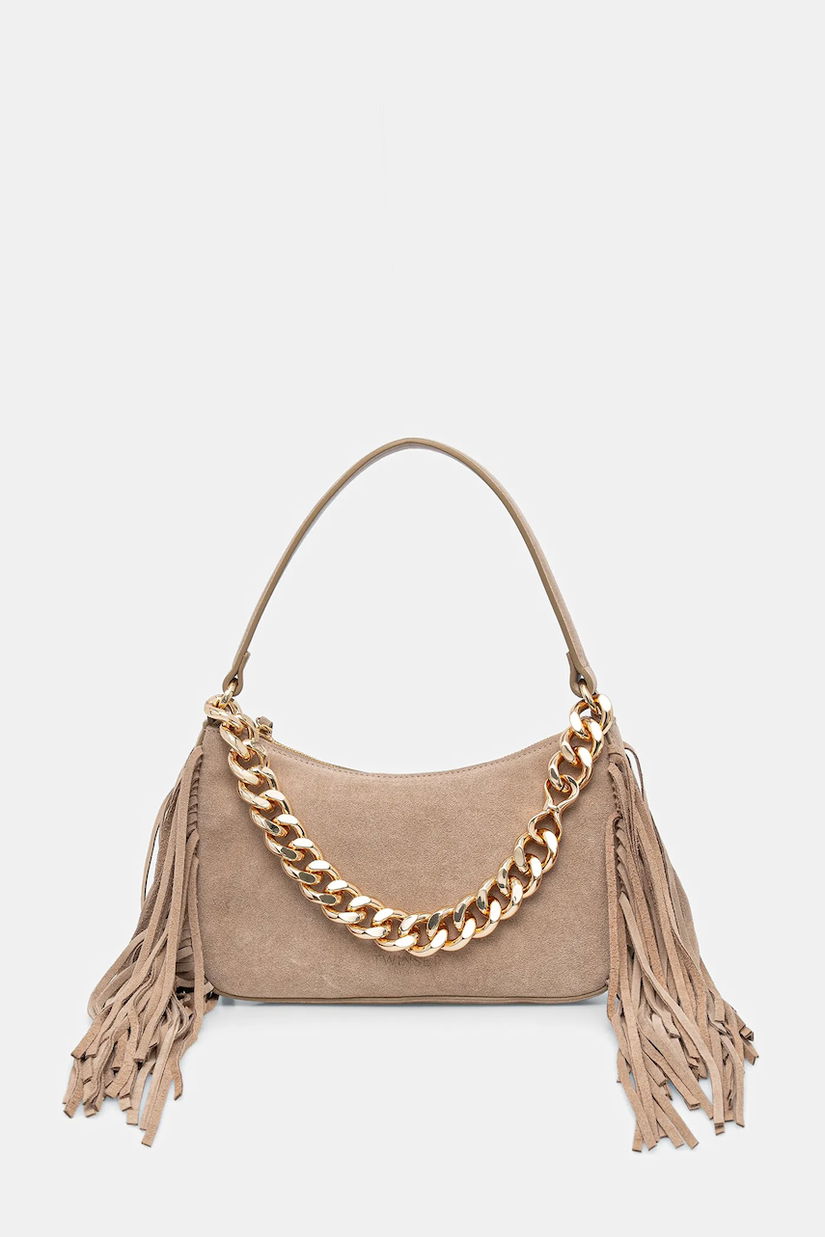 Twinset geantă de mână din piele întoarsă