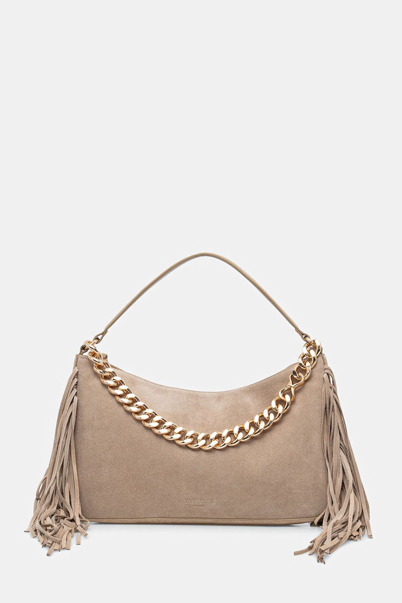 Twinset geantă de mână din piele întoarsă