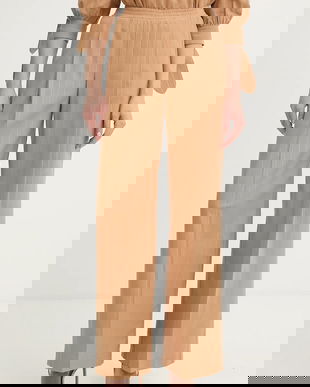 Twinset pantaloni din amestec de in