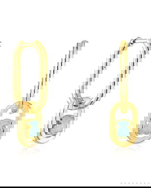 Tous cercei din argint placați cu aur