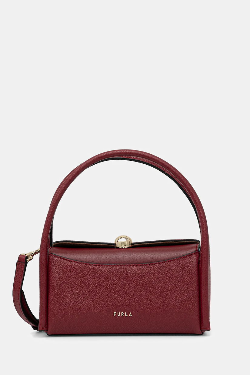 Furla poșetă de piele Nicole Mini Boston Bag