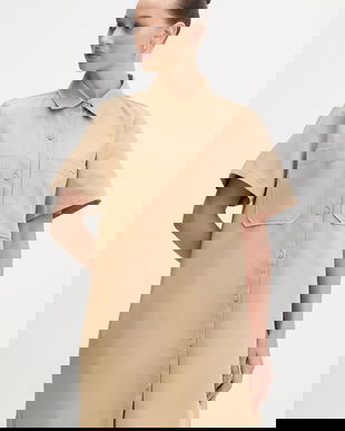 Hugo Blue rochie din bumbac Kandira-1_B