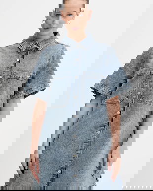 Hugo Blue rochie jeans Gandira_B