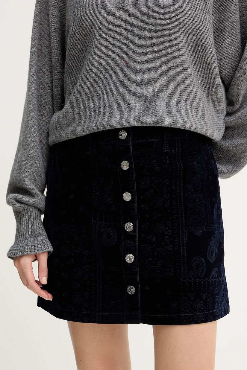Guess fustă de catifea SERENA