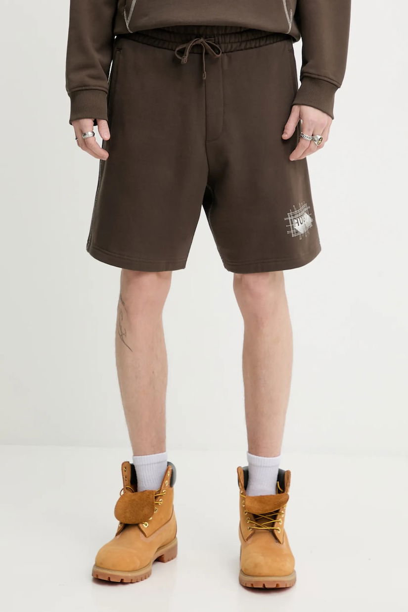 HUGO Blue pantaloni scurți din bumbac Nothali