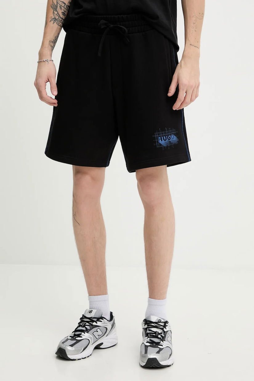 HUGO Blue pantaloni scurți din bumbac Nothali