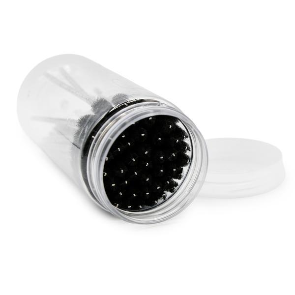 Set de 100 periuțe pentru extensii de gene, negre