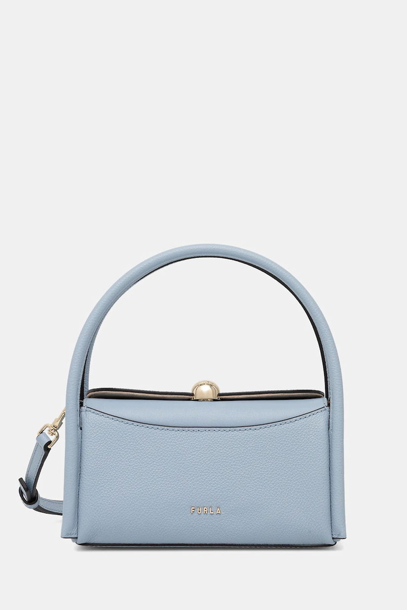 Furla poșetă de piele Nicole Mini Boston Bag