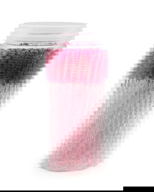 Set de 100 periuțe pentru extensii de gene, fucsia