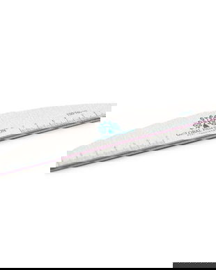 Pilă de unghii cu riglă, 100/180, verde