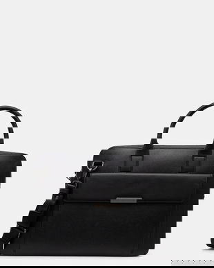 Tommy Hilfiger geantă pentru laptop din piele 40 x 29,5 x 6 cm