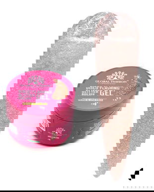 Gel pentru modelarea unghiilor 15 gr, Disco Flashing Glitter Builder Gel 12