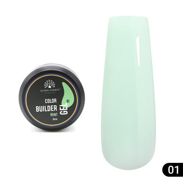 Gel pentru modelarea unghiilor 50 g, Color Builder Gel 01-Mint