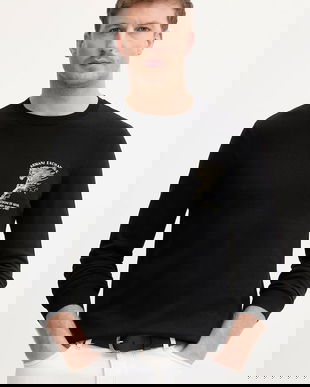 Armani Exchange pulover de bumbac