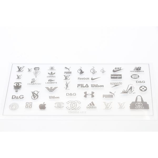 Matrita pentru stampila unghii de Anul Nou #05, Global Fashion, L012, 12,5*6,5 cm