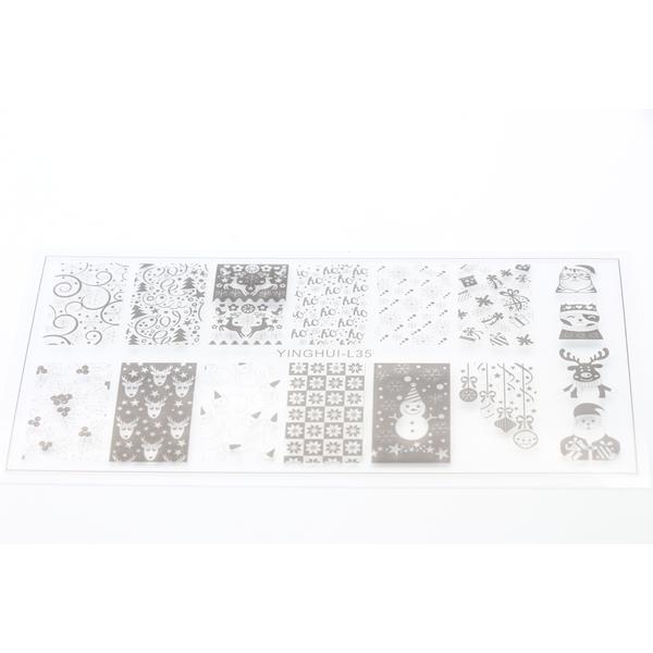 Matrita pentru stampila unghii de Anul Nou #06, Global Fashion, L35, 12,5*6,5 cm