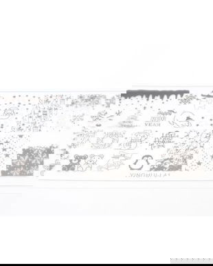 Matrita pentru stampila unghii de Anul Nou #02, Global Fashion, L41, 12,5*6,5 cm