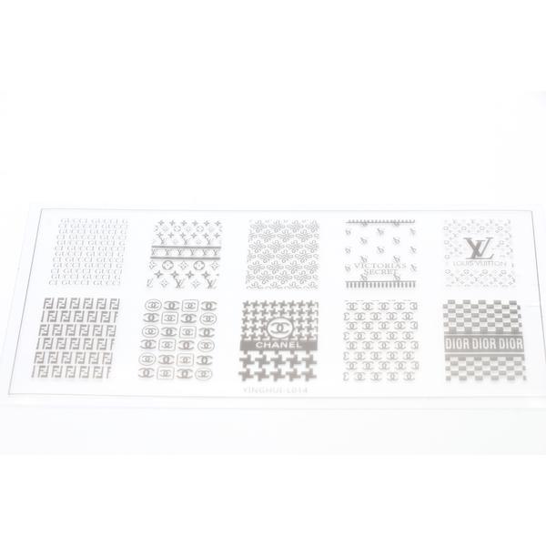 Matrita pentru stampila unghii de Anul Nou #07, Global Fashion, L014, 12,5*6,5 cm