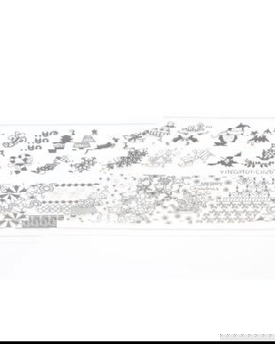 Matrita pentru stampila unghii de Anul Nou #10, Global Fashion, L026, 12,5*6,5 cm