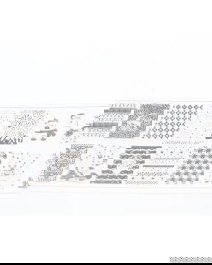 Matrita pentru stampila unghii de Anul Nou #12, Global Fashion, L36, 12,5*6,5 cm