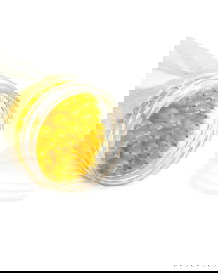 Set de 100 periuțe pentru extensii de gene, galbene