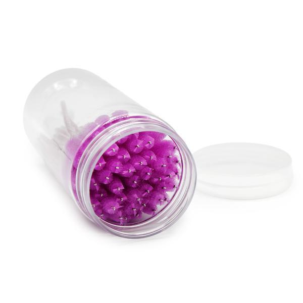 Set de 50 periuțe pentru extensii de gene, liliac