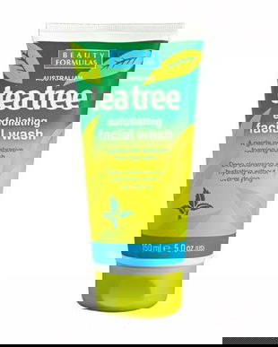 Sapun exfoliant pentru fata, cu extract de arbore de ceai Australian x 150ml, Beauty Formulas