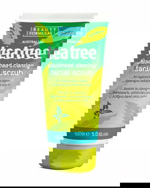 Scrub exfoliant pentru curatarea punctelor negre, cu extract de arbore de ceai Australian x 150ml., Beauty Formulas