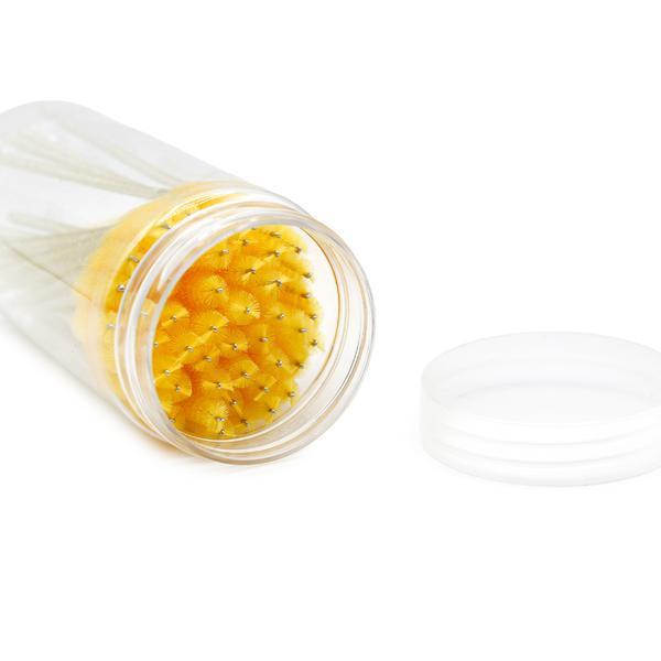 Set de 50 periuțe pentru extensii de gene, galbene