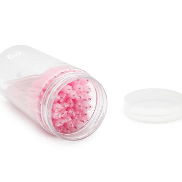 Set de 50 periuțe pentru extensii de gene, roze