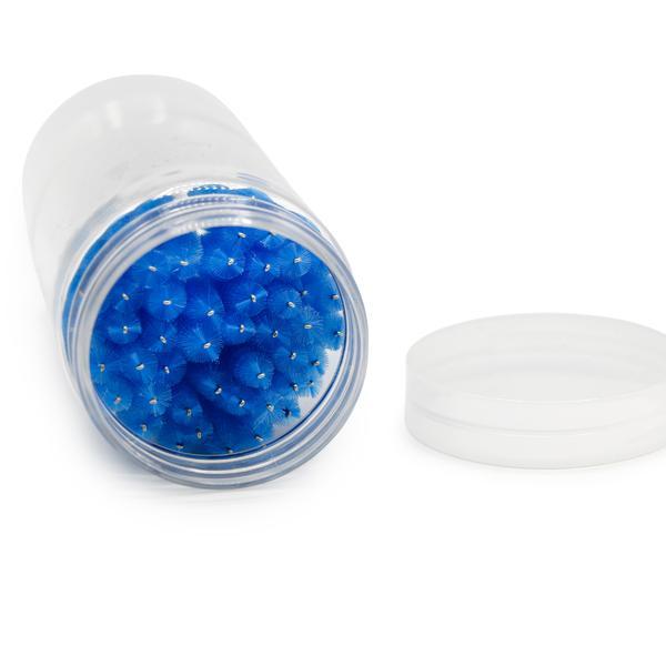 Set de 50 periuțe pentru extensii de gene, albastre