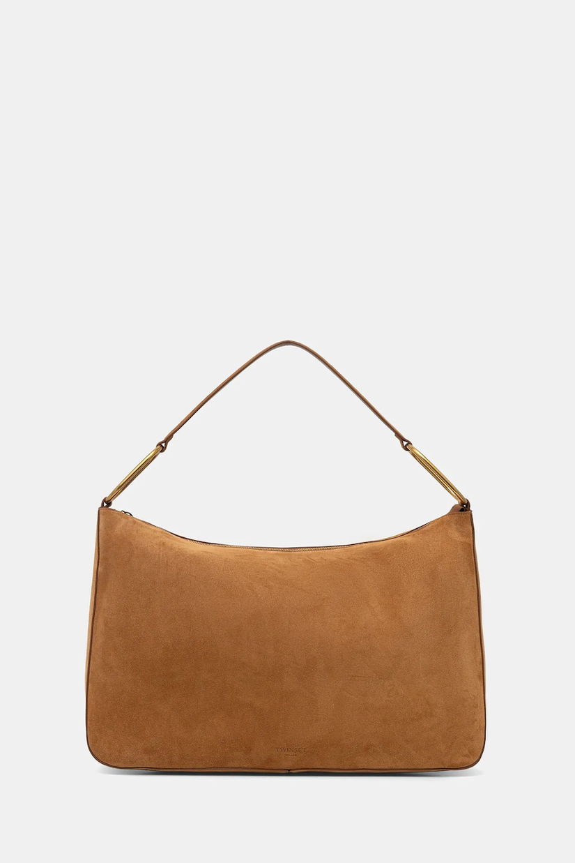 Twinset geantă de mână din piele întoarsă