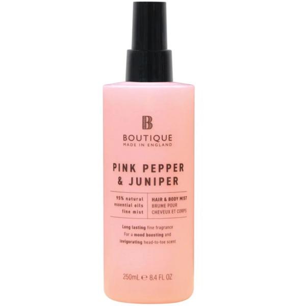 Spray pentru Par si Corp cu Parfum de Piper Roz si Ienupar - Boutique Hair &amp; Body Mist, 250 ml
