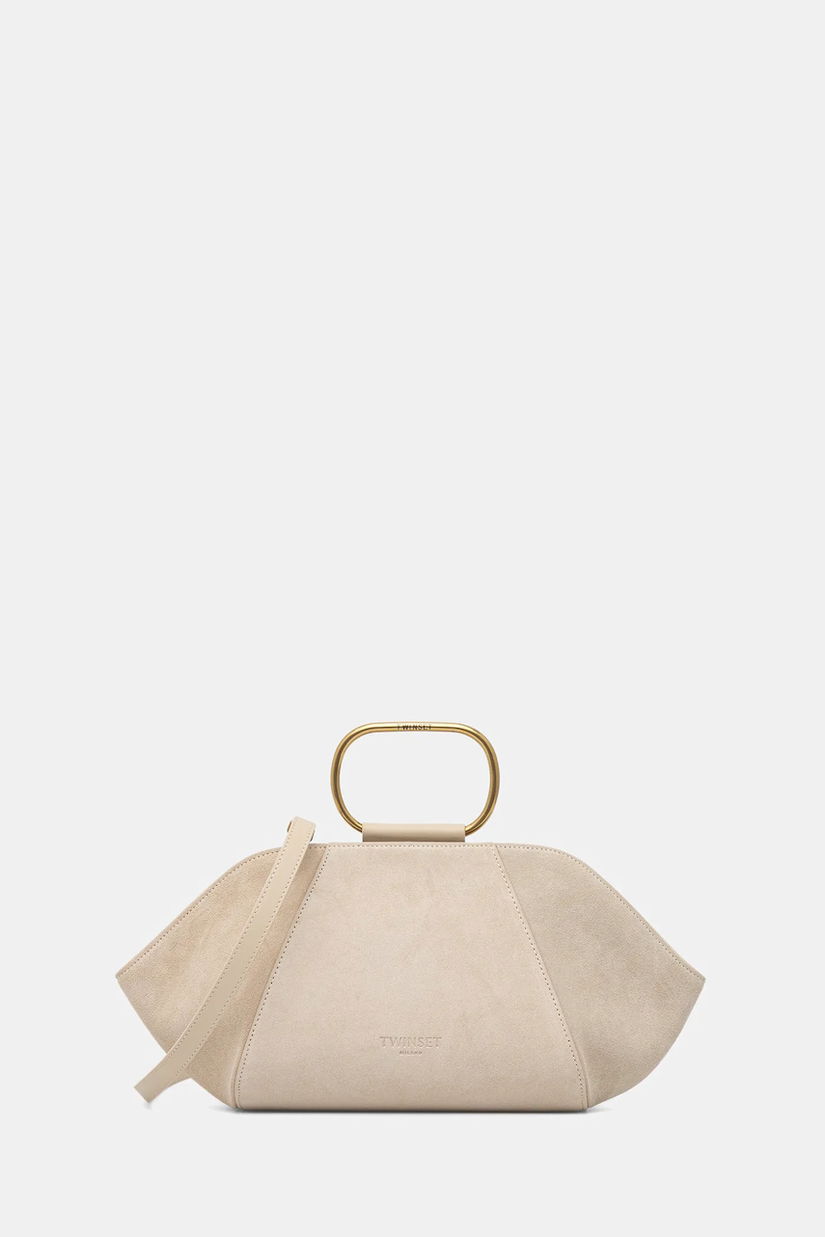 Twinset geantă de mână din piele întoarsă