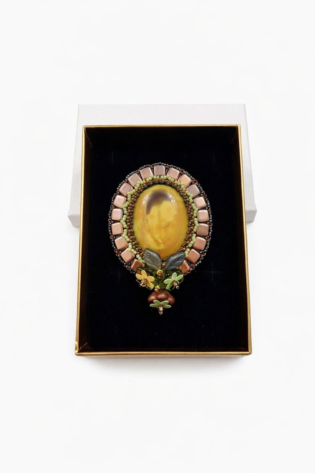 Brosa eleganta Honey&Amber