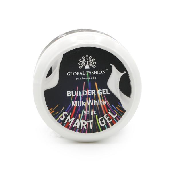 Gel constructie unghii Smart, autonivelant, Global Fashion, 50 g, milk
