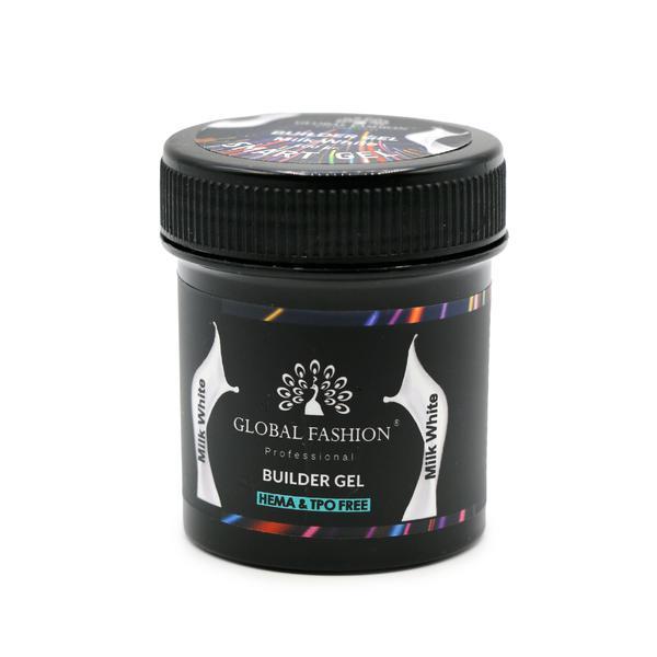 Gel constructie unghii Smart, autonivelant, Global Fashion, 100 g, milk