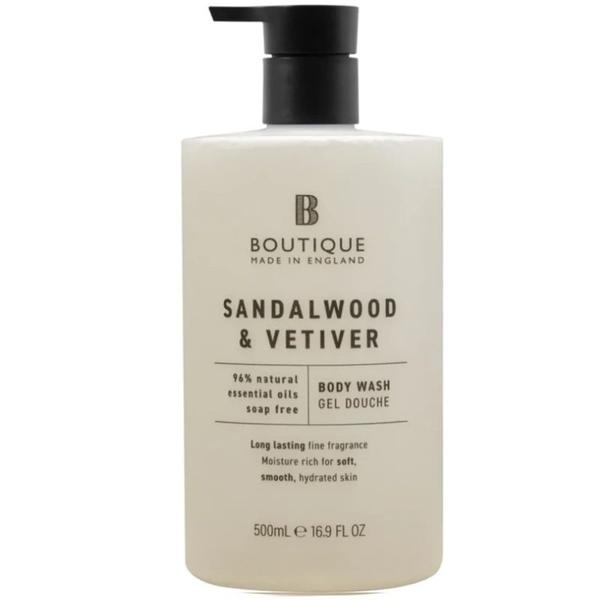 Gel de Dus cu Parfum de Lemn de Santal si Vetiver - Boutique Body Wash, 500 ml