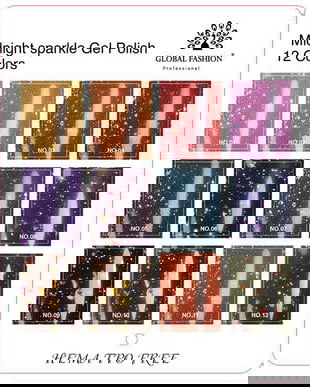 Ojă semipermanentă Midnight sparkle 8 ml, 08