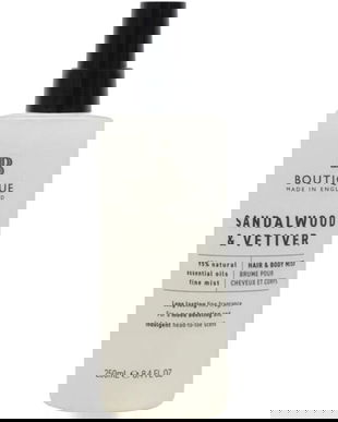 Spray pentru Par si Corp cu Parfum de Lemn de Santal si Vetiver - Boutique Hair &amp; Body Mist, 250 ml