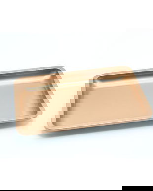 Tavă metalică dreptunghiulară, 18*12,5 cm, aurie