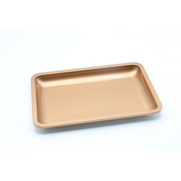 Tavă metalică dreptunghiulară, 18*12,5 cm, aurie