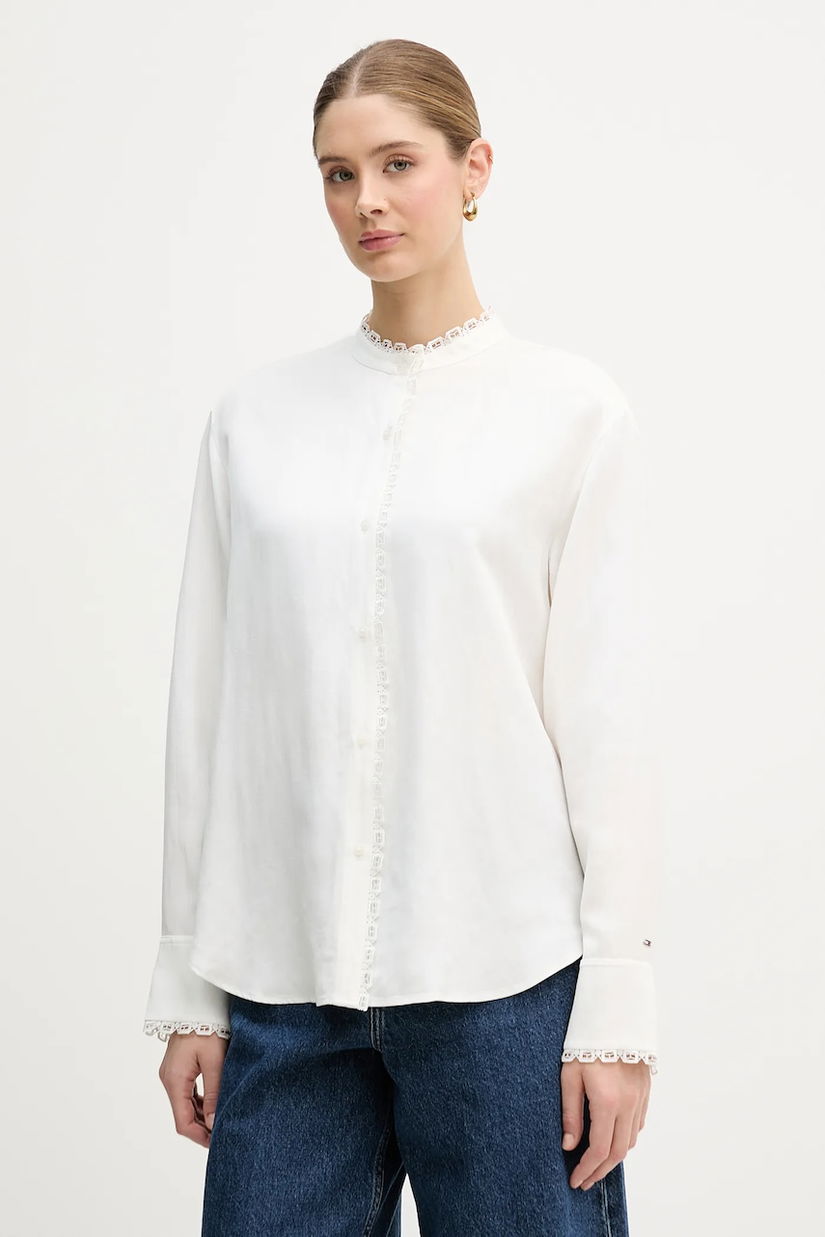 Tommy Hilfiger cămașă din amestec de in