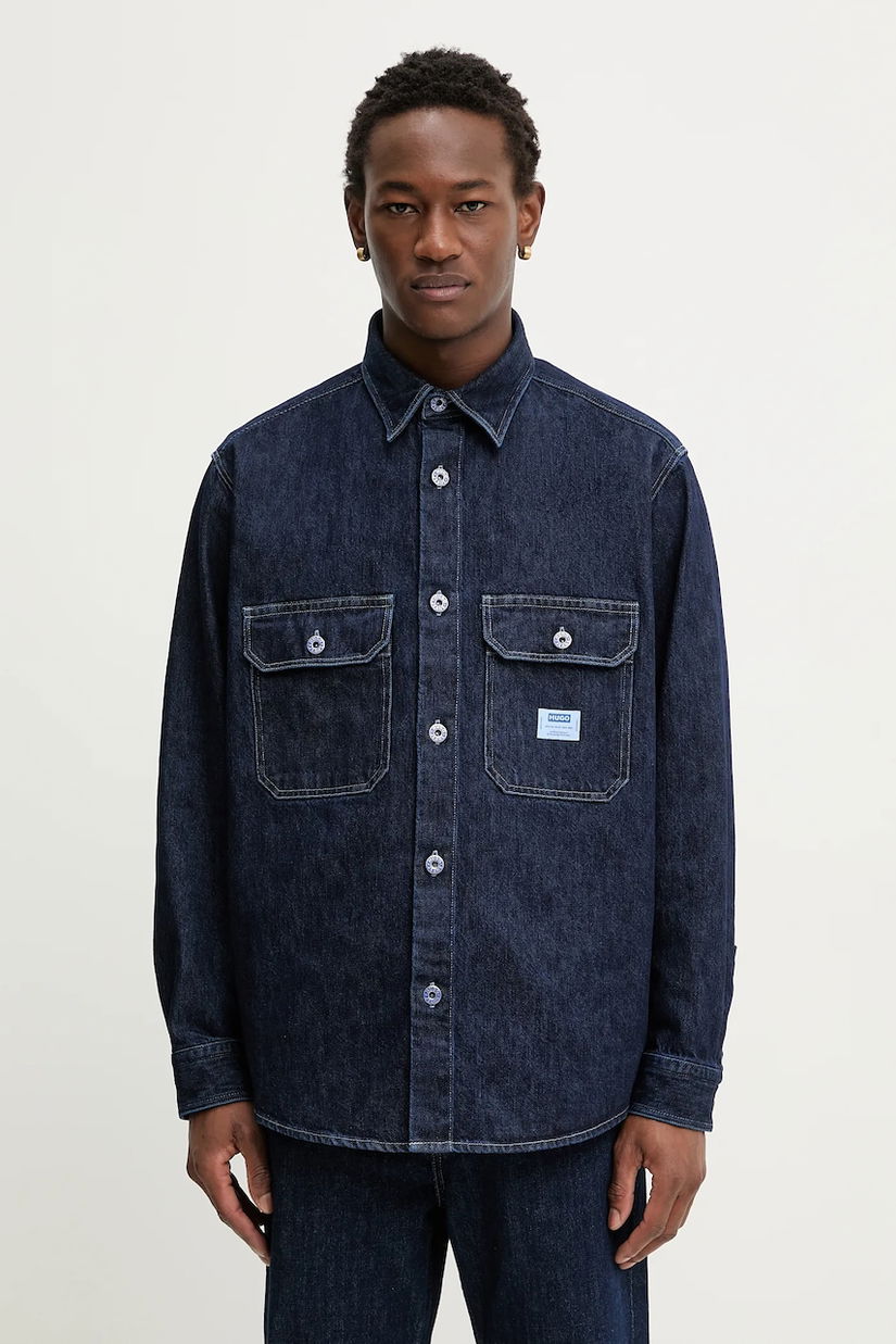 HUGO Blue cămașă jeans Ebolt Ebolt