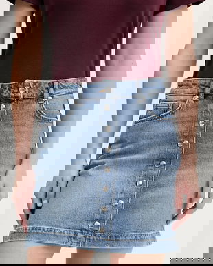 HUGO fustă din denim Gilvie Gilvie